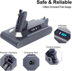 Batterie lithium-ion de remplacement pour V10 ANIMAL V10 ABSOLUTE V10MOTORHEAD V10 FLUFFY et chargeur d'origine - Product Image 3
