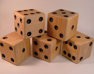 Jeux de dés d'extérieur en bois pour enfants, ensembles de dés en bois personnalisés, grands cubes en bois, blocs en bois - Product Image 5