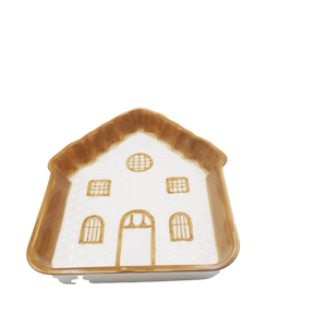 Juego de Bandejas de Cerámica con Forma de Casa de Campo, Plato para Aperitivos Minimalista con Diseño Festivo, Vajilla Decorativa para Mesa de Cocina - Product Image 3
