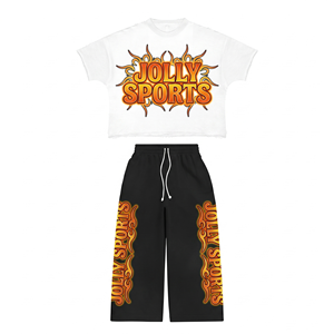 Men Premium Cotton T <b>Shirt</b> 240 GSM And Jogger Pant 220 GSM White Black <b>Flame</b> Print DTG Custom Logo Print T <b>Shirt</b> and pant men's - Product Image 1