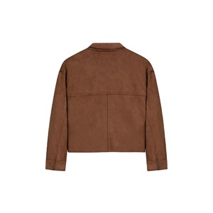 Wholesale <b>Women's</b> <b>Suede</b> Coat Soft Faux Leather <b>Jacket</b> Casual Fashion Outerwear OEM ODM Factory Direct - Product Image 5