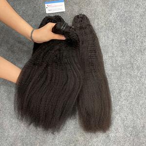 Meilleure extension de cheveux lisses crépus doublement étirés, noir naturel, pour le coiffage, super doublement étirés, prête à être expédiée - Product Image 6