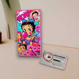 Palette magnétique en acrylique Betty Boop de haute qualité, motif cœur et fleur, pour extensions de cils, durable, étanche et mignonne - Product Image 1