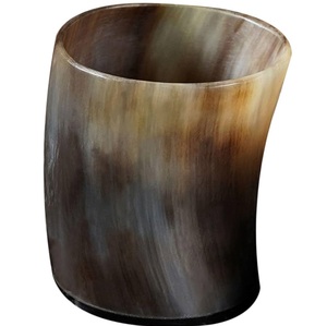 Vaso de chupito moderno de cuerno de búfalo auténtico, tallado a mano, ecológico, con curva natural, para beber, de Global Exports. - Product Image 4