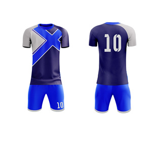 Ensemble de maillots de football personnalisés sublimés pour hommes, nom et numéro de l'équipe, tissu respirant, coupe athlétique, manches courtes, toutes saisons - Product Image 2