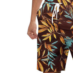 Dernier modèle de short de plage uni imprimé numériquement, logo personnalisé, taille élastique, décontracté, MOQ 10 pièces, antibactérien, extensible, toutes tailles - Product Image 3