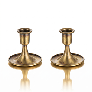 <b>Top</b> Selling Copper Candlestick Holder Set of 2 Durable Home Decoration Taper Candle Stand Wedding collection design Shiny - Product Image 6