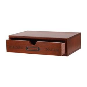 Walnut Wood Vintage Card Catalog Desk Organizer Wholesale | Moradabad - Product Image 2