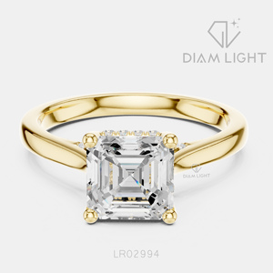 Bague en diamant de laboratoire taille Asscher 1,78 carat, certifiée IGI, or blanc 14 carats, couleur F+, clarté VS+, pour anniversaire, fiançailles, cadeau - Product Image 5