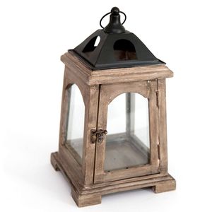 Lanterne à bougie en bois foncé poli et verre, design antique, en bois de manguier, personnalisable, vente chaude, par le fabricant - Product Image 3