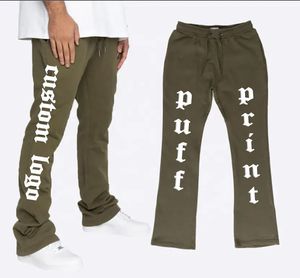 2026 Vente en gros Pantalon de jogging streetwear pour homme en coton, coupe oversize ample, jambe large, style empilé et évasé, avec logo personnalisé - Product Image 4