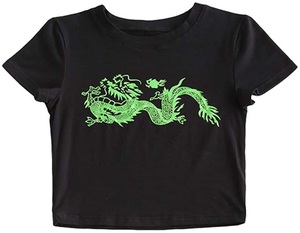 ผู้ผลิต OEM ขายส่งเสื้อครอปเด็กผู้หญิงคุณภาพสูง ผ้าฝ้าย ลายกราฟิกทันสมัย สำหรับเด็กผู้หญิง เสื้อยืดคอกลมแขนสั้นสำหรับฤดูร้อน - Product Image 1