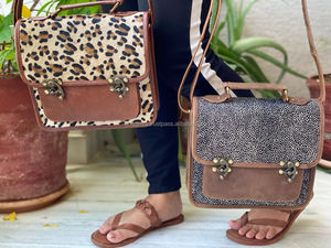 Nuevos bolsos hechos a mano de cuero de animales reales para mujer, elegante, informal, gran oferta, bolso bandolera de cuero occidental de alta calidad - Product Image 5