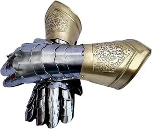 Fabricante Confiable de Guantes Medievales Artísticos de Metal con Acabado de Acero Grabado a Mano para Disfraces de Caballero y Espectáculos Escénicos - Product Image 3