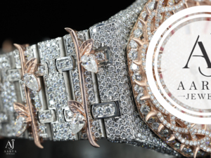 นาฬิกาข้อมือสแตนเลสสตีลหรูหรา AARVA JEWELS ขนาด 40 มม. หน้าปัดอนาล็อก คริสตัลแซฟไฟร์ สายรัดแบบผีเสื้อขนาด 20 มม. แฟชั่นสำหรับทุกเพศทุกวัย ดีไซน์โดดเด่น ระบบควอตซ์ - Product Image 5