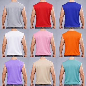 Débardeur court de sport uni en coton épais 240 GSM 100 % coton, coupe oversize, avec logo personnalisé OEM et impression DTG - Product Image 3