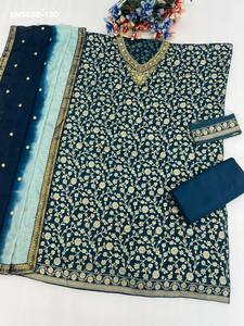 Ropa étnica de alta calidad para ocasiones especiales, viscosa, seda Dola con trabajo de tejido, traje Salwaar y Dupatta a precio de mayorista. - Product Image 5