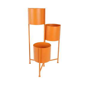 foldable metal plant <b>stand</b> with 3 <b>pots</b> indoor outdoor freestanding collapsible planter <b>stand</b> for balcony garden - Product Image 6