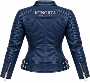 Blouson de moto unisexe en cuir véritable, décontracté, zippé, col rond, manches longues, coupe ample, vêtement d'extérieur printemps, coupe-vent et imperméable, OEM - Product Image 5