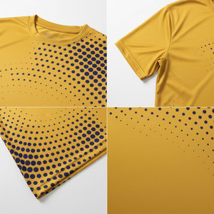 Custom Sports T Shirt Men Breathable Quick Dry Gym Training Tee Soccer Jersey Style OEM Fitness Wear Manufacturer - Product Image 4