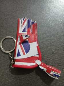 Country Falg Printed <b>Keyrings</b> with Heavy Chain and <b>Ring</b> Glove Key Chains - Product Image 5
