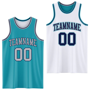 Maillot de basket-ball réversible personnalisé, vêtements d'équipe sublimés - Product Image 3