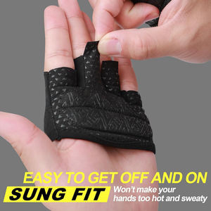 Guantes de Ciclismo de Medio Dedo Personalizables de Alta Calidad, Secado Rápido, Poliéster Ecológico, Ligeros, para Fitness y Gimnasio - Product Image 2