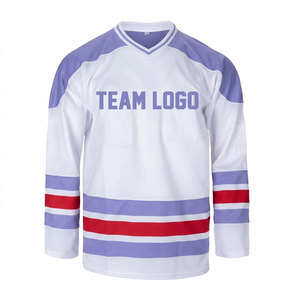 Camiseta de Hockey sobre Hielo Personalizada para Hombre, Azul, Verde y Blanco, Cuello Redondo, Manga Larga, Sublimación Impresa, Capitán C, Malla Transpirable, Invierno - Product Image 2