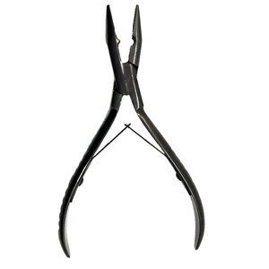 Pinzas para Extensiones de Cabello ZARNAB SURGICAL ZS-AI-HEP-004 con Logotipo Personalizado, Herramientas Curvas de Acero Inoxidable Negro y Dorado para Presionar Microperlas - Product Image 4