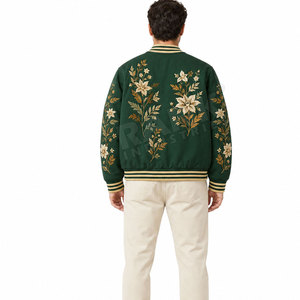 Custom Logo <b>Men</b> Embroidery Jacket Wholesale <b>Winter</b> <b>Wear</b> <b>Men</b> Embroidery Jacket With Personalized Design - Product Image 4