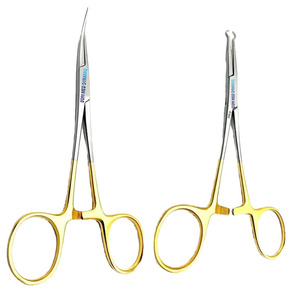 DOM MED DYNAMIC Lot de 2 instruments de chirurgie vasctomique sans suture en acier inoxydable allemand, à commande manuelle, pour écoles de médecine - Product Image 1