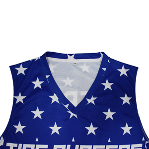 ชุดบาสเก็ตบอลชายแบบสปอร์ตแวร์ผ้าสแปนเด็กซ์/ไนลอนระบายอากาศพิมพ์ลายธงชาติอเมริกันแบบซับลิเมชั่นสั่งทำสีได้ขายส่ง - Product Image 4