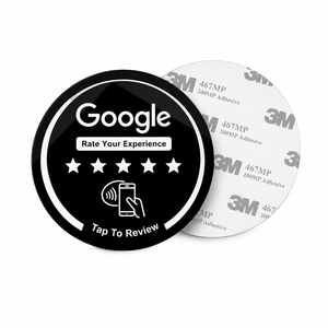 Autocollant de commentaires Google en PVC auto-adhésif de forme ronde, carte personnalisée avec code QR pour la promotion des entreprises - Product Image 3