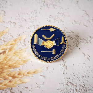 Épingles de revers maçonniques, Badge de Franc-maçonnerie, Maçon, Franc-maçon, Blm16, Taille 3,2 cm, Regalia de serrage de main, Personnalisé, Cérémoniel, Léger, Haute qualité - Product Image 4