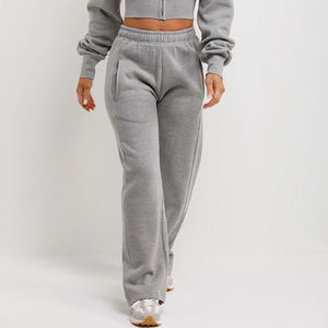 Ensemble de survêtement sportif ultra-tendance pour femme, sweat à capuche court et pantalon de jogging, décontracté pour la salle de sport, les entraînements et la détente, motif uni - Product Image 5