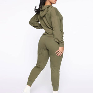 Sweat-shirt à capuche vert olive pour femme, coupe oversize, style streetwear décontracté en molleton de coton, OEM ODM, faible MOQ - Product Image 2