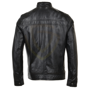 Chaqueta de Cuero para Hombre de Alta Calidad al Mejor Precio, Resistente al Viento, con Logotipo Personalizado, Chaqueta de Cuero Duradera de Secado Rápido - Product Image 2