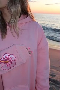 Sudaderas con Capucha Largas de Forro Polar Bordadas Personalizadas de Moda Otoño/Invierno Y2K, Sudaderas Holgadas Cómodas para Mujer - Product Image 3