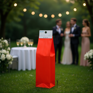 Sacchetti regalo in organza Ilan 21 cm x 6,5 cm rossi 4 pezzi per decorazioni per feste di matrimonio - Product Image 2