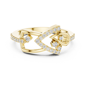 Bague en diamant géométrique de luxe pour femmes |   Design ajouré moderne |   Sertissage micro-pavé |   Bague en moissanite |   Alliage d'argent sterling | - Product Image 6