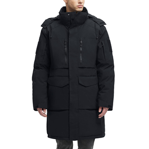 Chaqueta Parka Casual de Otoño para Hombre, Transpirable, Personalizada OEM ODM, de Color Sólido, Rellena de Algodón, con Capucha, Reversible, Resistente al Viento - Product Image 2