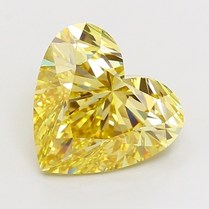 Diamante de color amarillo intenso en forma de corazón, de 1.00 quilates, cultivado en laboratorio, diamante suelto de alta calidad para anillos de compromiso. - Product Image 2