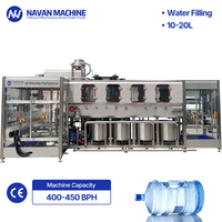 Machine de remplissage d'eau potable de baril en plastique PET haute performance 18.9L 20L 5 gallons