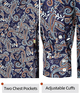 เสื้อเชิ้ตผู้ชายแบบลำลอง ผ้าโพลีเอสเตอร์/คอตตอน แขนสั้น ปิดกระดุมเม็ดเดียว คอปกติดกระดุม เสื้อทำงานฤดูร้อน ทนไฟ - Product Image 4