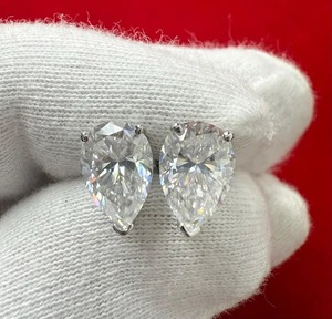 Pendientes de Perlas de Agua Dulce en Forma de Pera de 1.00 Ct a 5.00 Ct con Cierre a Presión, Estilo Vintage, para Regalos de Boda y Fiesta - Product Image 1