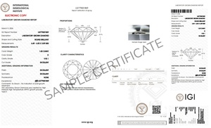 Elegante Anillo de Diamantes Cultivados en Laboratorio con 5 Piedras en Halo, Oro Amarillo, Anillo de Aniversario, Certificado IGI, Corte Brillante Redondo, Anillo de Diamantes HPHT - Product Image 6