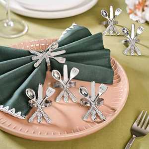 Juego de Anillos para Servilletas de Plata Vintage de Ambar Exports, Latón Puro, Duradero, 5 cm de Ancho, Decoración de Mesa de Lujo para Bodas y Restaurantes - Product Image 4