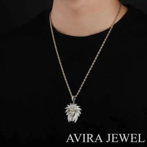 จี้เพชรโมอิสซาไนต์สุดหรู เงินแท้ 925 ชุบทองคำสีกุหลาบ สไตล์ฮิปฮอป สำหรับผู้ชายและผู้หญิง สวมใส่ในงานปาร์ตี้ ได้รับการรับรองจาก GRA - Product Image 1