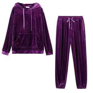 Top Quality Luxury Silk Touch <b>Lounge</b> Ensemble Comfortable Indoor Outdoor Casual Wear Quality Velvet Track Suit - Product Image 3