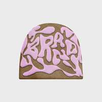 Gorro Unisex OEM Estilo Urbano con Estampado de Letras, Gorro de Invierno de 56-58 cm, Tejido por Computadora, 100% Acrílico, Gorro Elegante para Invierno